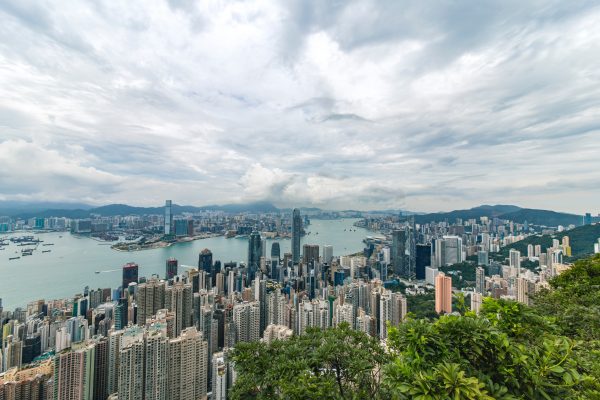 Ariel View of Hong Kong, China